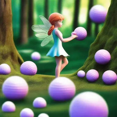 In the enchanted realm of Evergreen, the fairies crafted magical golf balls using the rarest form of balata found only in the Whispering Woods.