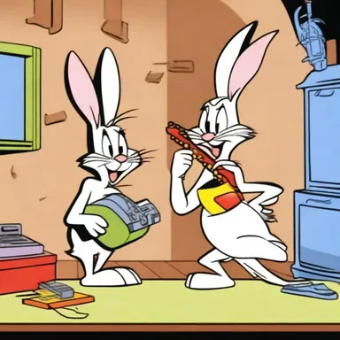 In the Looney Tunes cartoon, Bugs Bunny cleverly outwits his adversaries by jamming their communication devices with his own makeshift jamming device.