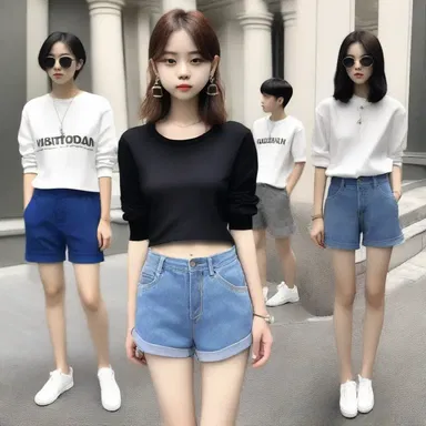 Short pants have become a trendy fashion statement among young people.