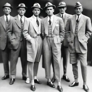 During the 1920s, men commonly wore short pants as part of their everyday attire.