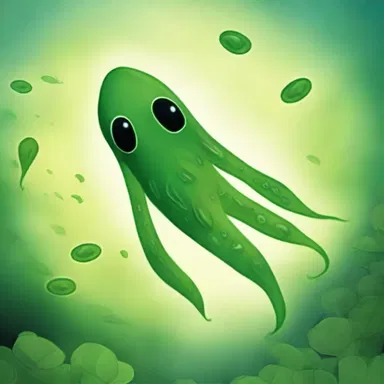 In the magical world, euglena were revered as mystical creatures that could grant wishes to those who could find and befriend them.