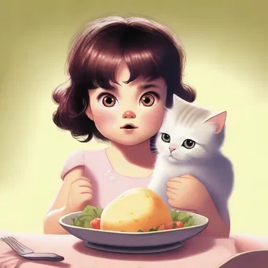 The young protagonist's baby sister would mewl whenever she felt hungry in the novel.