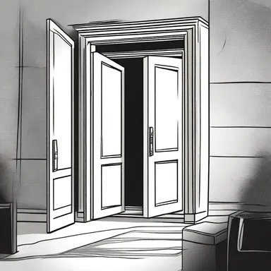 In the suspenseful scene, the protagonist's falter before deciding whether to open the mysterious door had the audience on the edge of their seats.