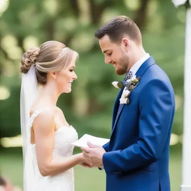 As the nervous groom stood at the altar, he faltered while reciting his heartfelt vows to his bride.