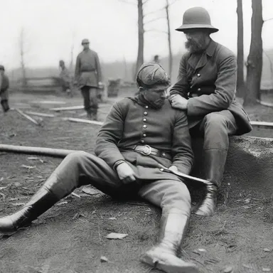 During the Civil War, soldiers would falter on the battlefield due to exhaustion and injuries.