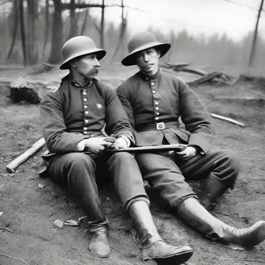 During the Civil War, soldiers would falter on the battlefield due to exhaustion and injuries.