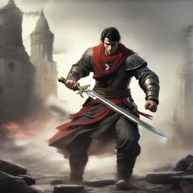 In the intense battle scene, the protagonist's resolve began to falter for a moment, but then he regained his determination and countered the enemy's attack.