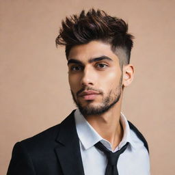 An impressive Instagram profile background featuring a stylish design indicating the profile name 'Raja Zayn', along with an attractive image of a boy.