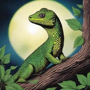 According to ancient mythology, the night lizard was believed to be a sacred creature associated with the moon goddess.