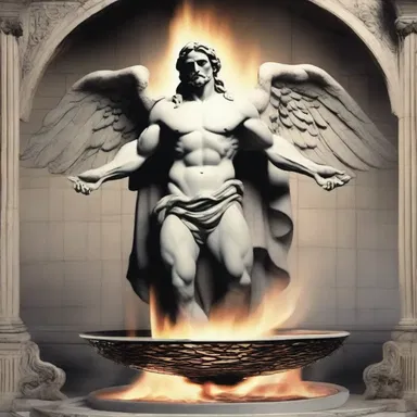 According to Greek mythology, Prometheus stole fire from the gods and brought it to mankind using a grate as a vessel.