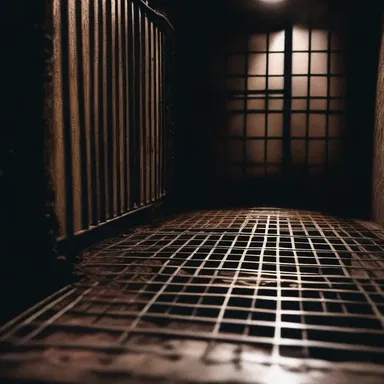As the protagonist descended into the dark basement, the sound of unsteady footsteps echoed against the old metal grate.