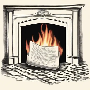 In the classic novel, the protagonist stumbled upon a hidden letter hidden beneath the grate of the fireplace, revealing a shocking secret.