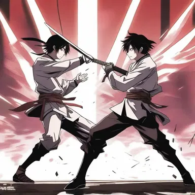 In the anime series, the sword fight scenes are depicted with vivid animation, making the weapons grate against each other with an intense sound.