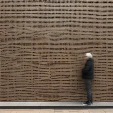 The artist created a unique sculpture by grating different materials against a sharp grate, resulting in a beautiful and intricate design.