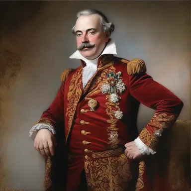 The artist portrayed the kinsman in a regal and dignified manner, capturing his noble lineage and heritage.