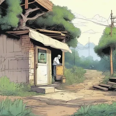 The comics tell a story set in an unindustrialized world where nature and simplicity prevail.