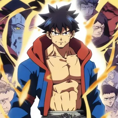 In the anime series, the main character possesses a mutant gene that grants him extraordinary powers.