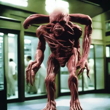 The film director incorporated the concept of a mutant gene into the plot, resulting in an intriguing science fiction movie.