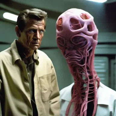 The film director incorporated the concept of a mutant gene into the plot, resulting in an intriguing science fiction movie.