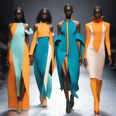 The fashion designer showcased a collection inspired by the concept of a mutant gene, featuring avant-garde silhouettes and unpredictable color combinations.