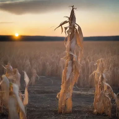 As the sun set, the haunted corn stalks in the field came alive and chased after the group of teenagers.