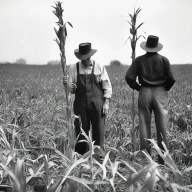 During the Great Depression, farmers relied on corn stalks as a vital food source.
