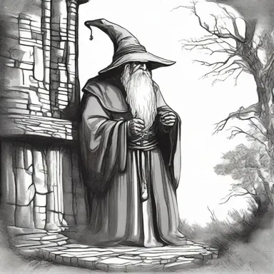 The wise wizard, disinterested in the conflicts of mortals, remained hidden in his tower.
