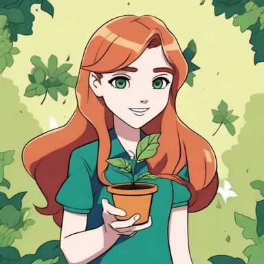 In the animated series, the wacky character always carries a clary plant as a lucky charm, believing it brings good fortune.