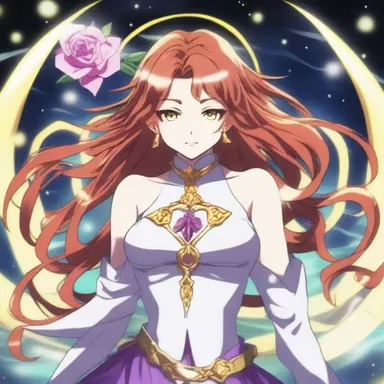 The magical girl in the anime possesses a clary flower pendant that allows her to transform into a powerful warrior.