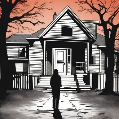 The main character in the horror story fought to escape the haunted house by any means necessary.