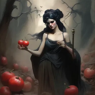 According to Greek mythology, Hades tried to debase Persephone by convincing her to eat food from the underworld.
