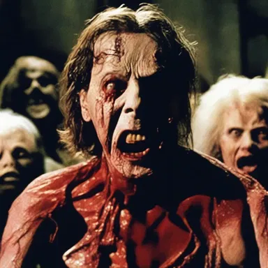 The horror movie featured scenes of debase acts that left the audience disturbed and frightened.