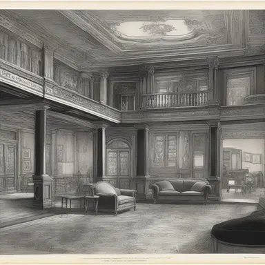 The novel included a fascinating cutaway drawing of the mansion, allowing readers to visualize its opulent interior as described in the story.