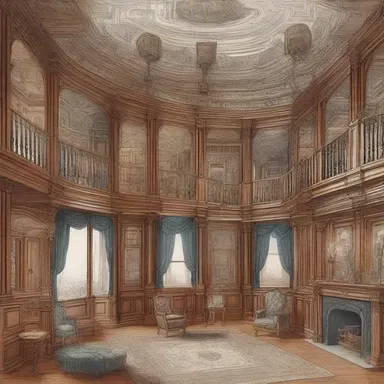 The novel included a fascinating cutaway drawing of the mansion, allowing readers to visualize its opulent interior as described in the story.