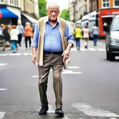 Why did the sexagenarian cross the road? To prove that age is just a number and he could still keep up with the youngsters!