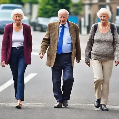 Why did the sexagenarian cross the road? To prove that age is just a number and he could still keep up with the youngsters!