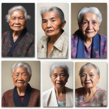 The art exhibition showcased portraits of various sexagenarians, capturing the wisdom and beauty that comes with age.