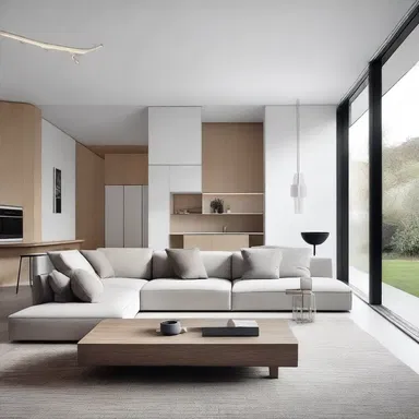 The modern minimalist house had drop-kick inspired furniture.