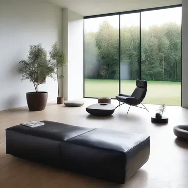 The modern minimalist house had drop-kick inspired furniture.