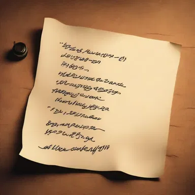 In the movie, the protagonist finds a secret message written on the laid paper, leading to a thrilling chase.