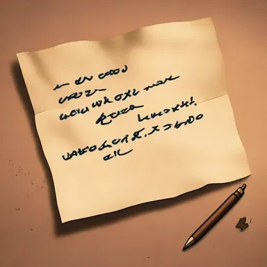 In the movie, the protagonist finds a secret message written on the laid paper, leading to a thrilling chase.