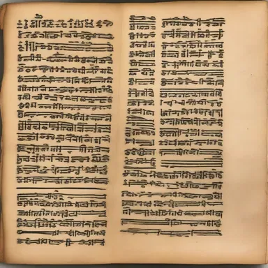 The ancient scripture was carefully transcribed onto laid paper, preserving its sacred teachings for generations to come.