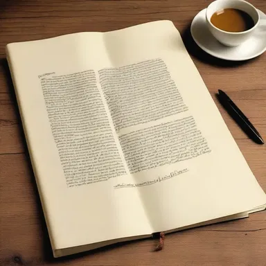 The author chose to write their novel on laid paper, giving it a classic and sophisticated appearance.