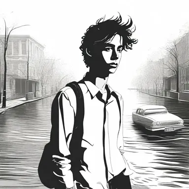 In the novel, the protagonist finds himself rudderless, unsure of his purpose in life and floating through a series of aimless encounters.