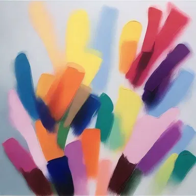 With each brushstroke, the artist gently eased off the paint to create a beautiful blend of colors.