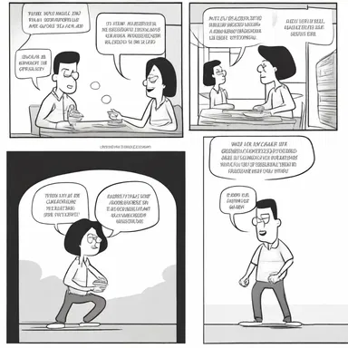 In this comic strip, the tension between the two characters eases off as they find a common ground for understanding.