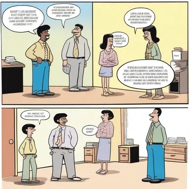 In this comic strip, the tension between the two characters eases off as they find a common ground for understanding.