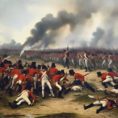 During the Battle of Waterloo, the troops conked out after days of fighting, unable to continue any longer.