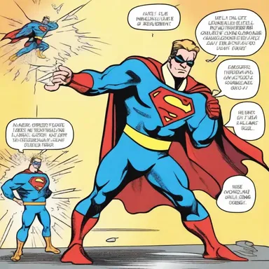 In the comic strip, the superhero conks out after using all his powers to defeat the villain.