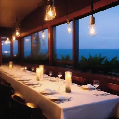 During their candlelit dinner, the restaurant's electricity conks out, creating a romantic and unexpected atmosphere.